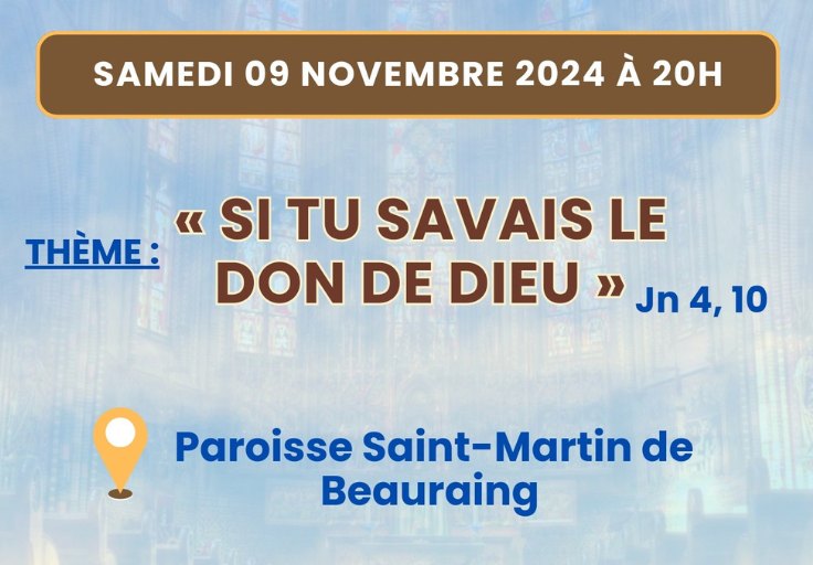 Affichesoireedeprierebeauraingnovembre2024miniature